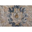 Feizy Pasha 39M7F Transitional Floral & Botanical in Ivory/Taupe/Blue