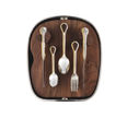 Christofle Carrousel Two-Tone Shell Silver-Plated 24-Piece Flatware Set