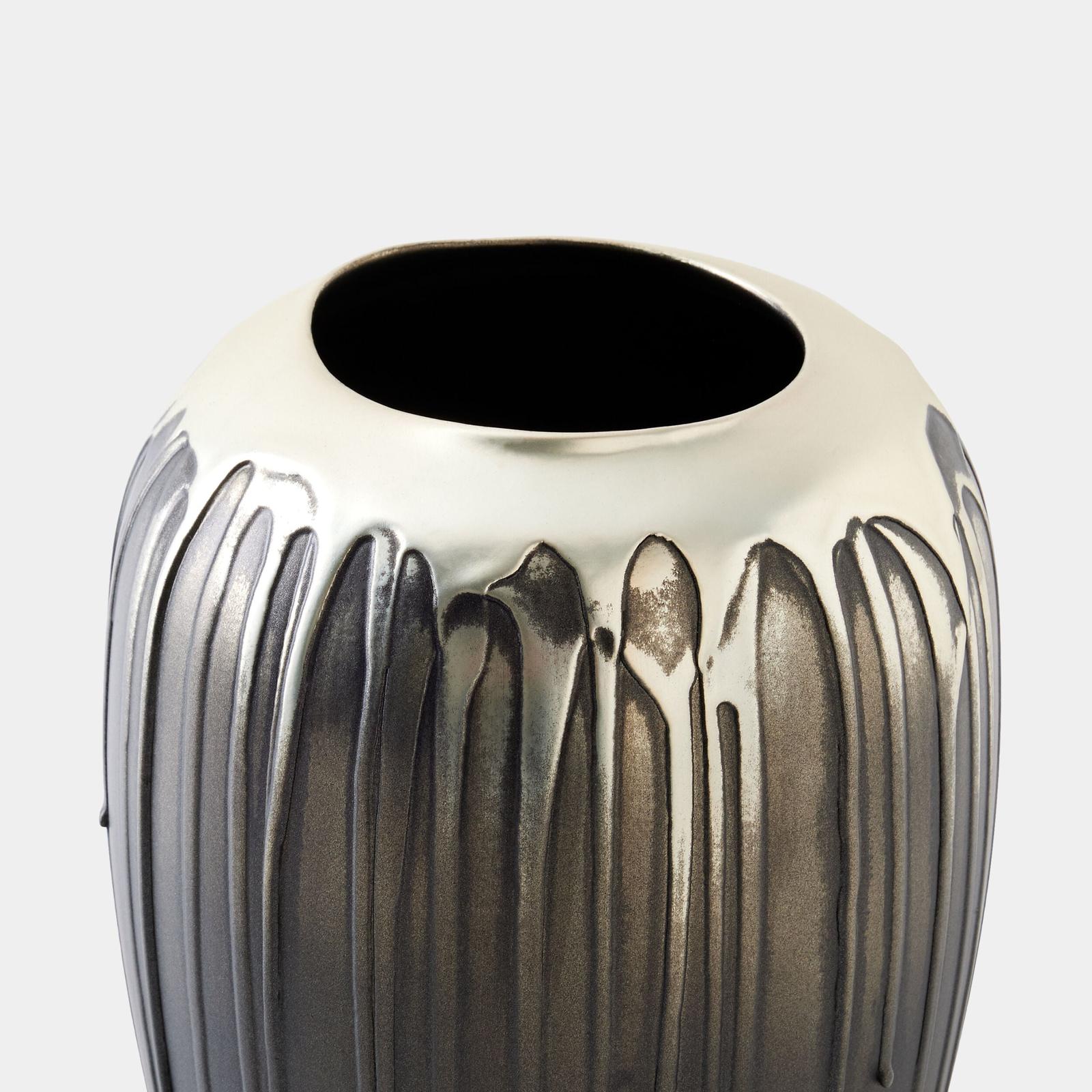 Global Views Selena Textured Silver Vase and Bowl