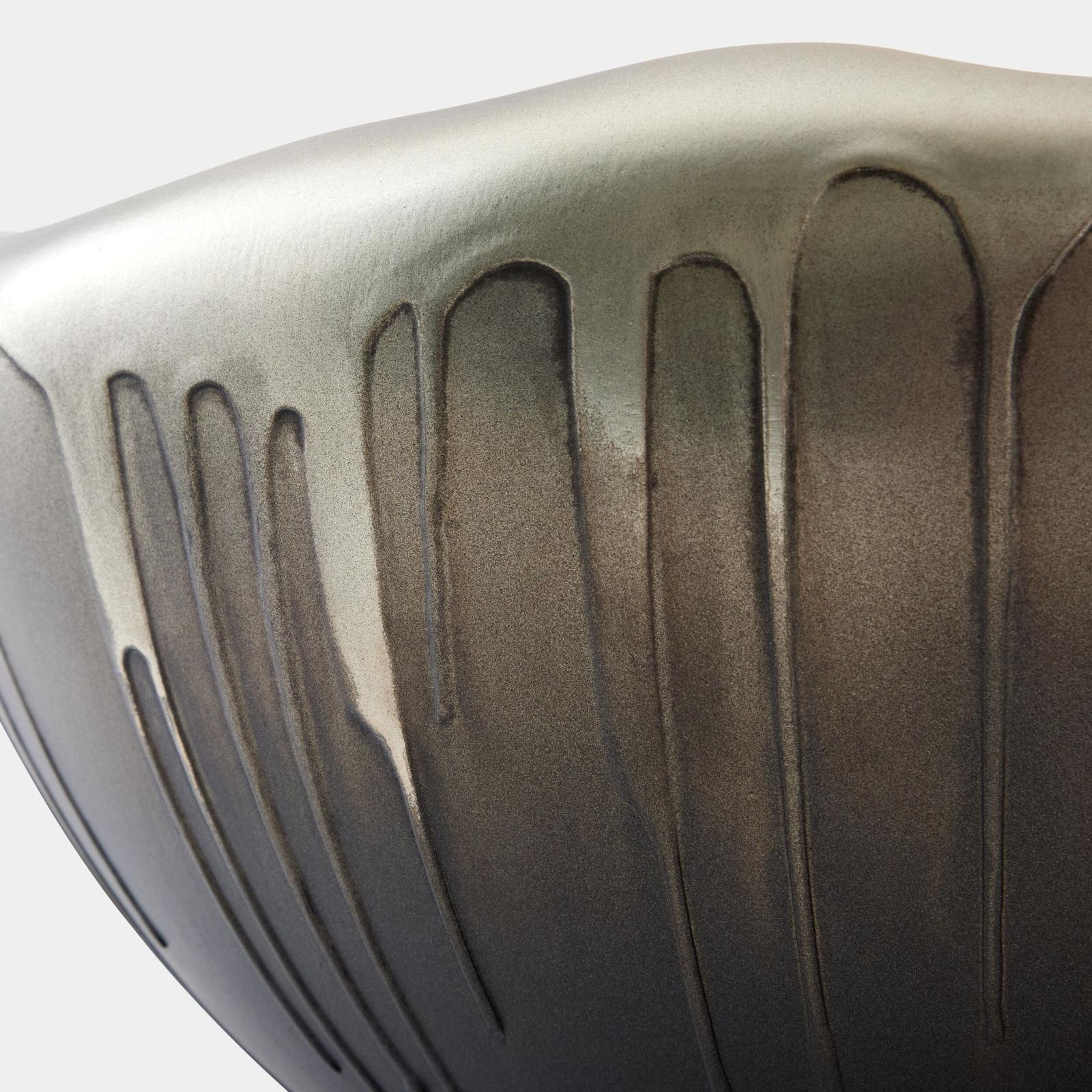 Global Views Selena Textured Silver Vase and Bowl