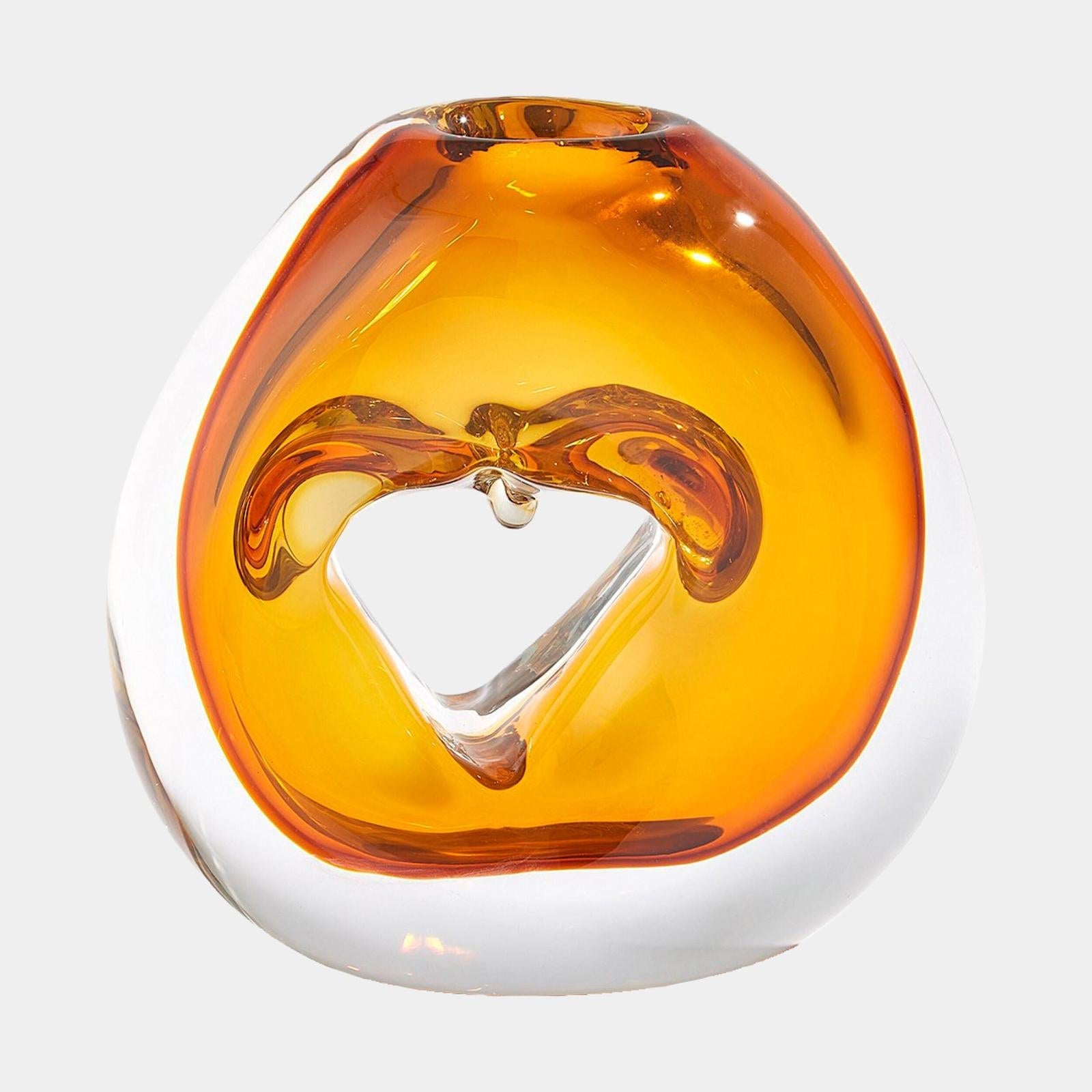 Global Views Lacuna Single Hole Glass Vase