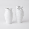 Global Views Ruffle Top Vase White