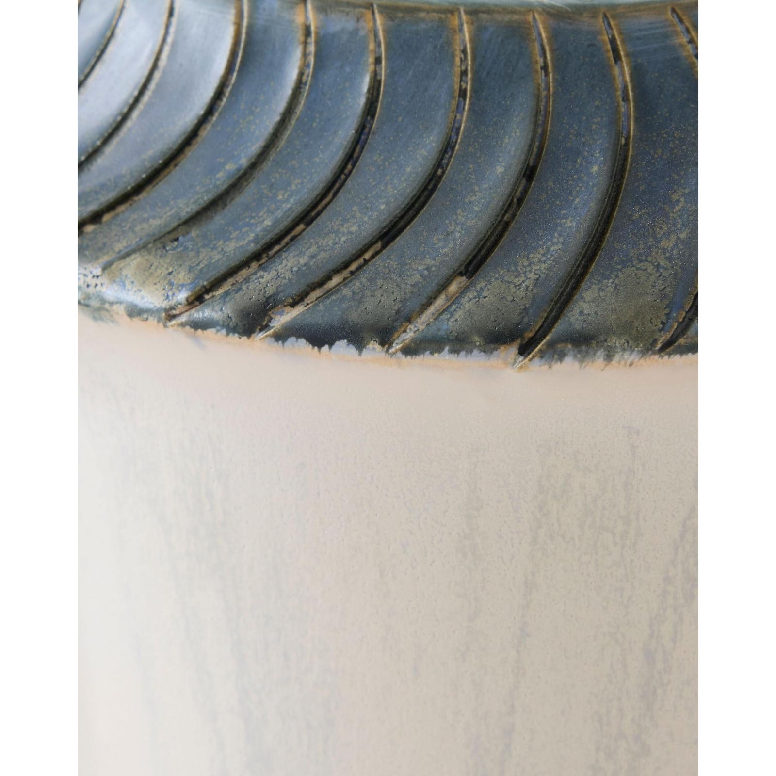 Global Views Aiden Etched Blue Rimed Vase and Planter