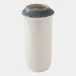 Global Views Aiden Etched Blue Rimed Vase and Planter