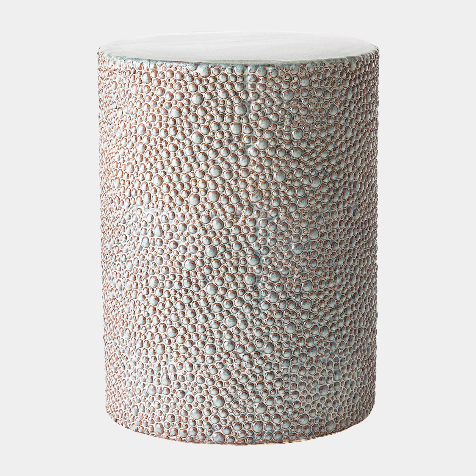 Global Views Ferradas Stone Stool Shiny