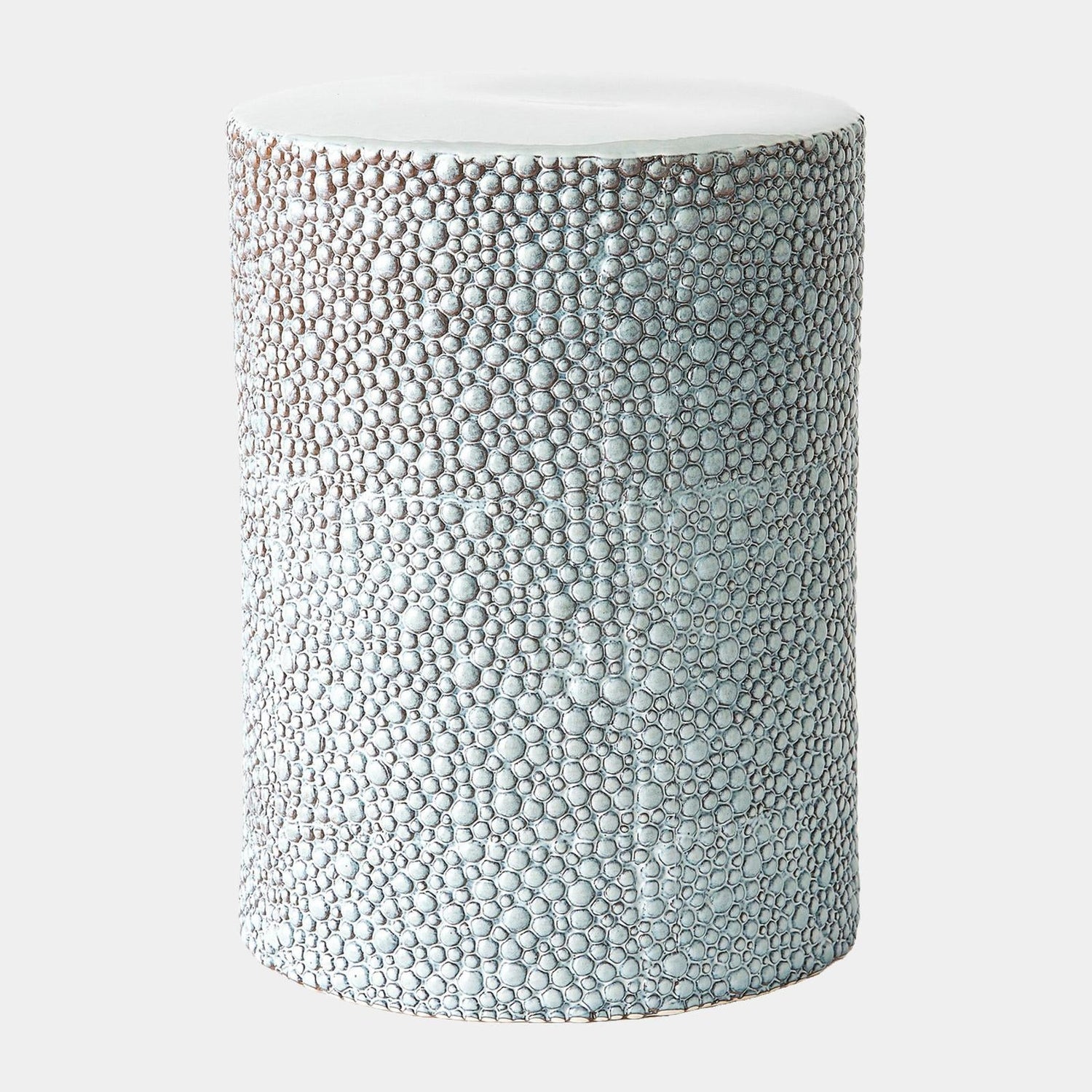 Global Views Ferradas Stone Stool Shiny