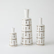 Global Views Labirinto Golden Stripe White Vase
