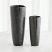 Global Views Metallic Black Split Vase