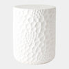 Global Views Brorie Chiseled Garden Stool White
