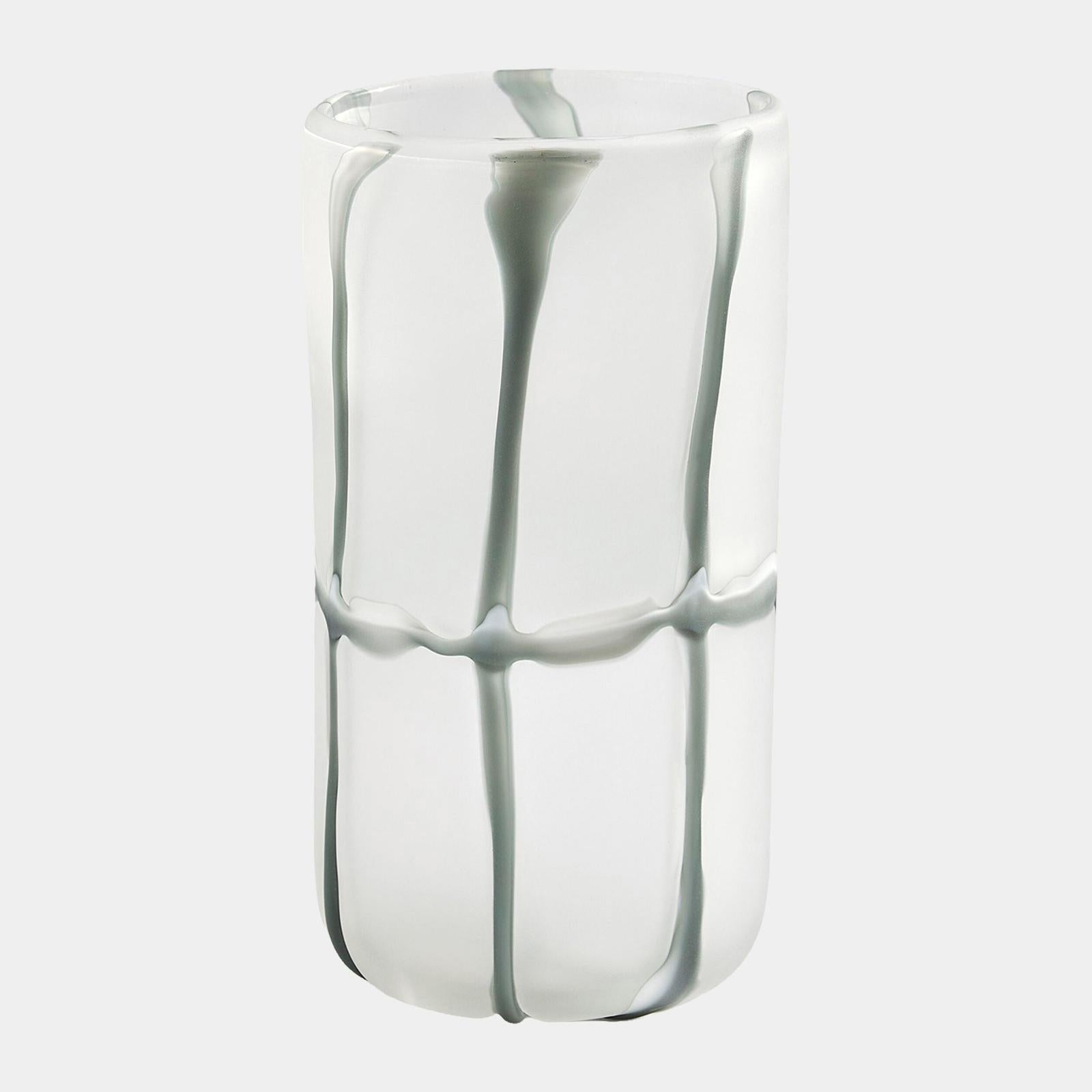 Global Views Crooked Line Grid Vase
