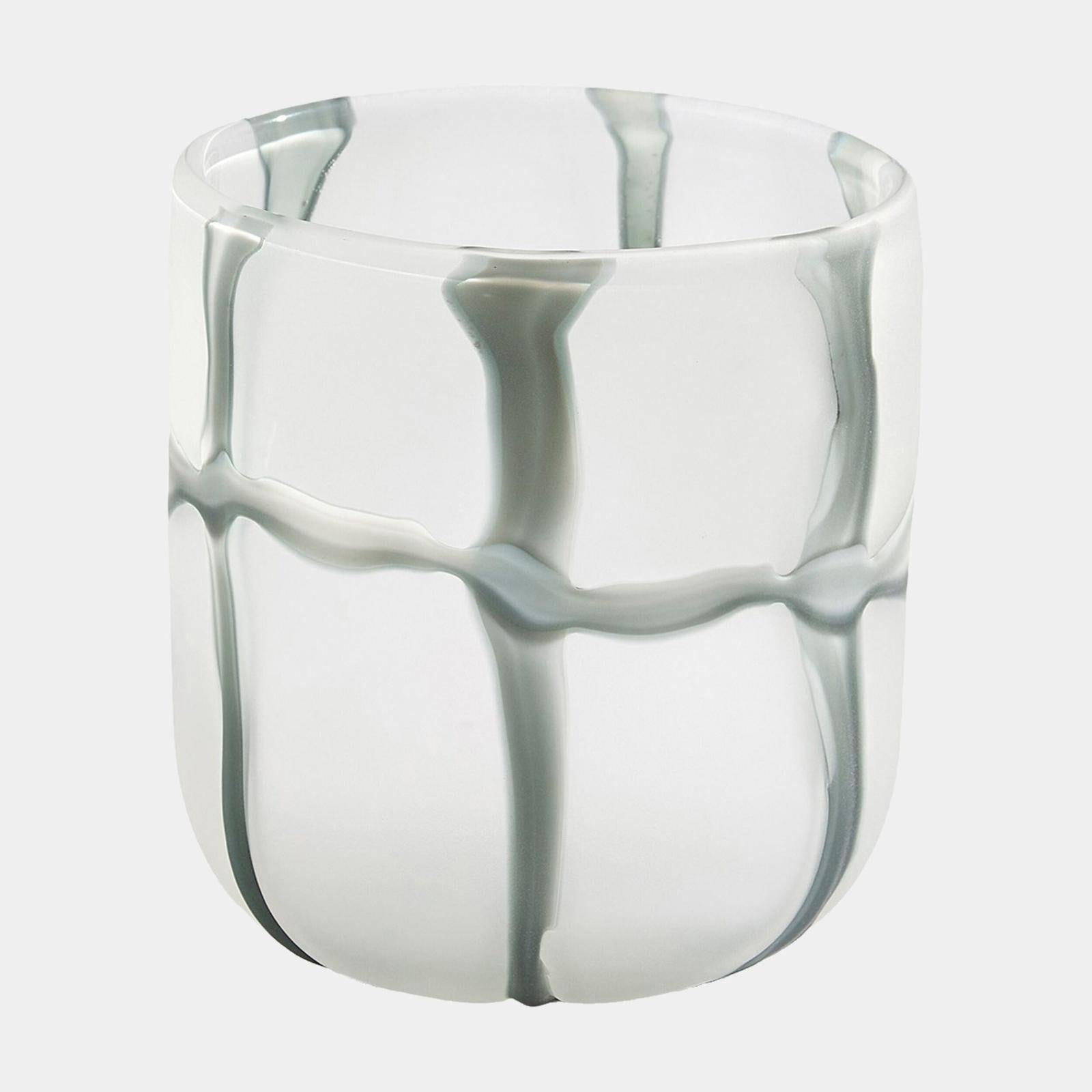 Global Views Crooked Line Grid Vase