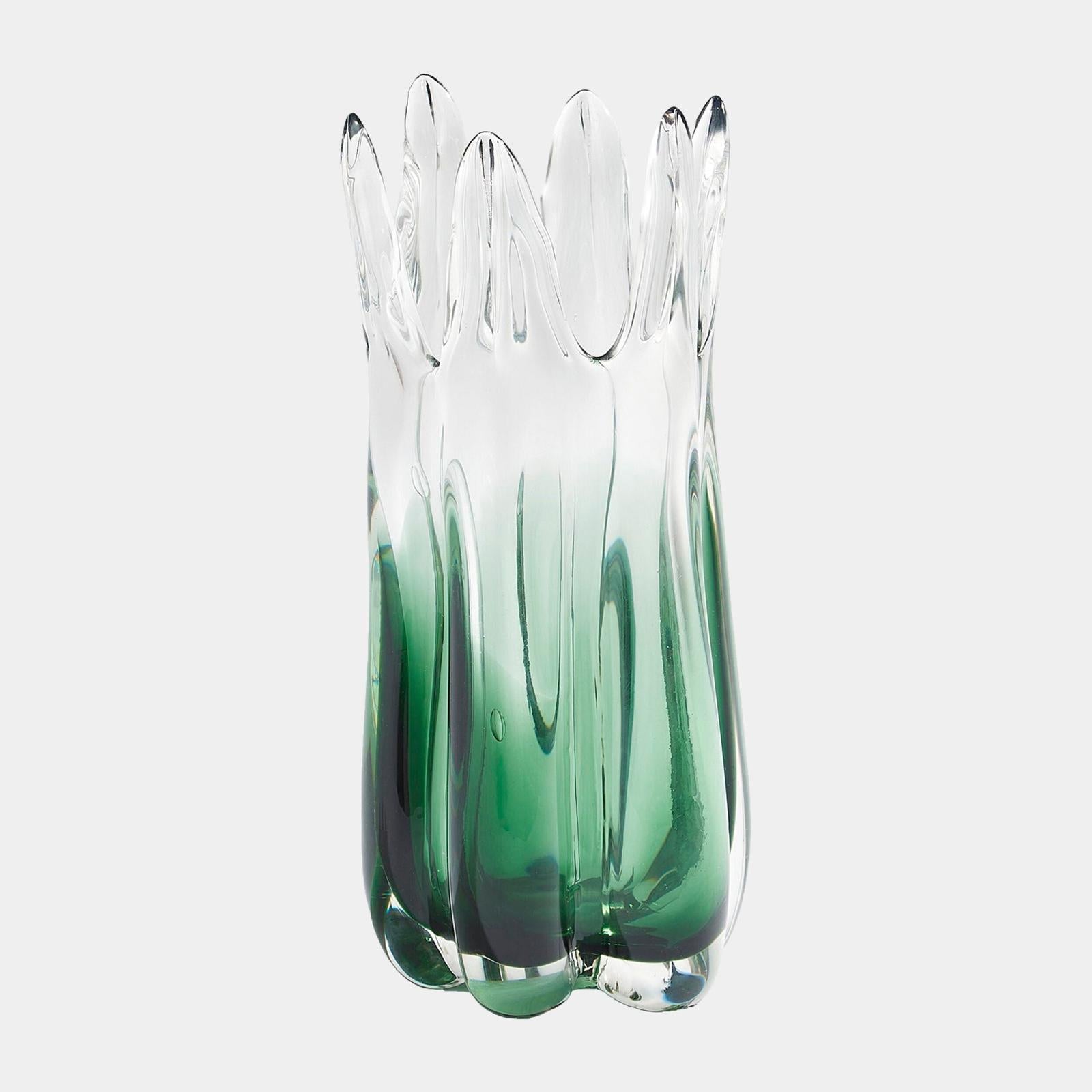 Global Views Rebound Six Point Glass Vase