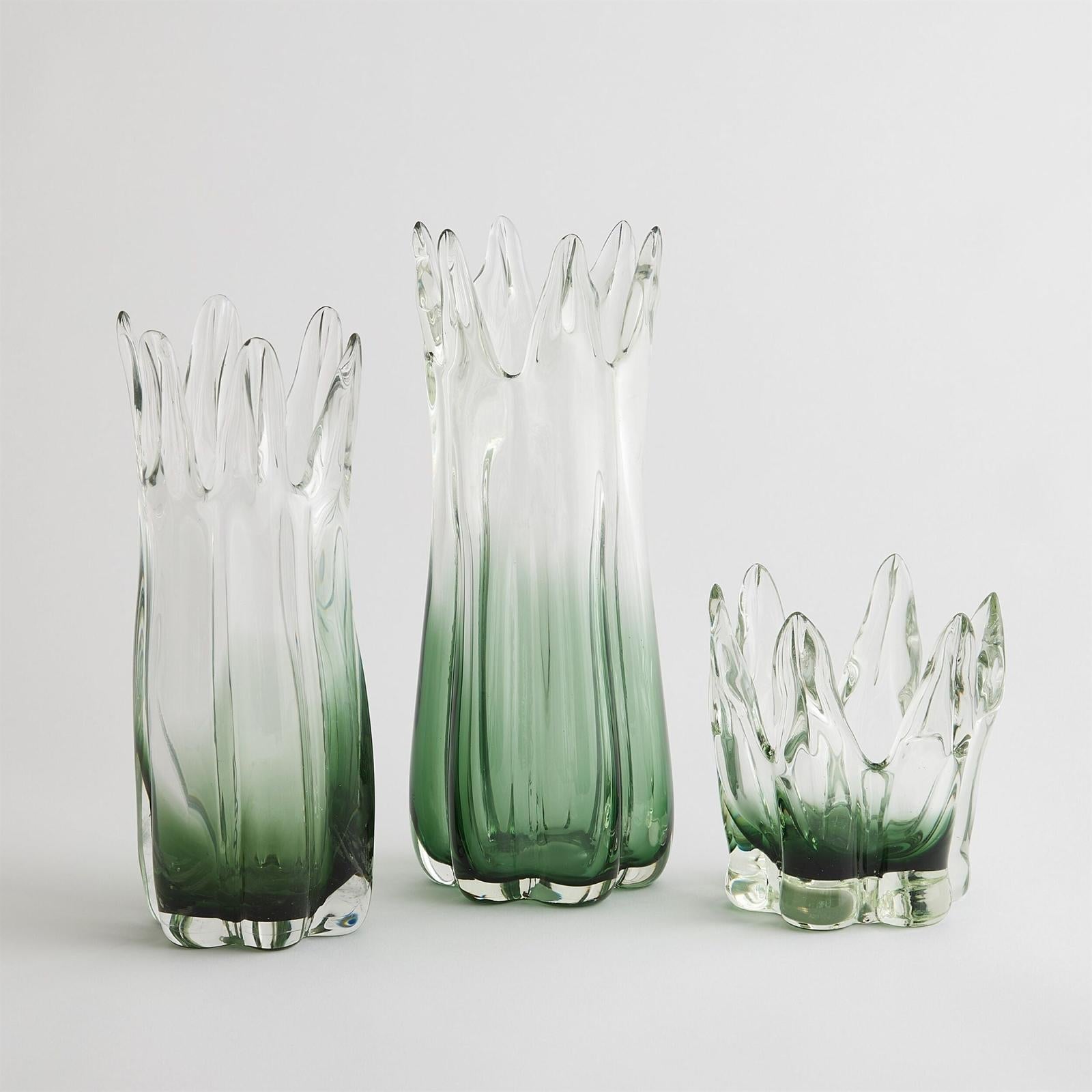 Global Views Rebound Six Point Glass Vase