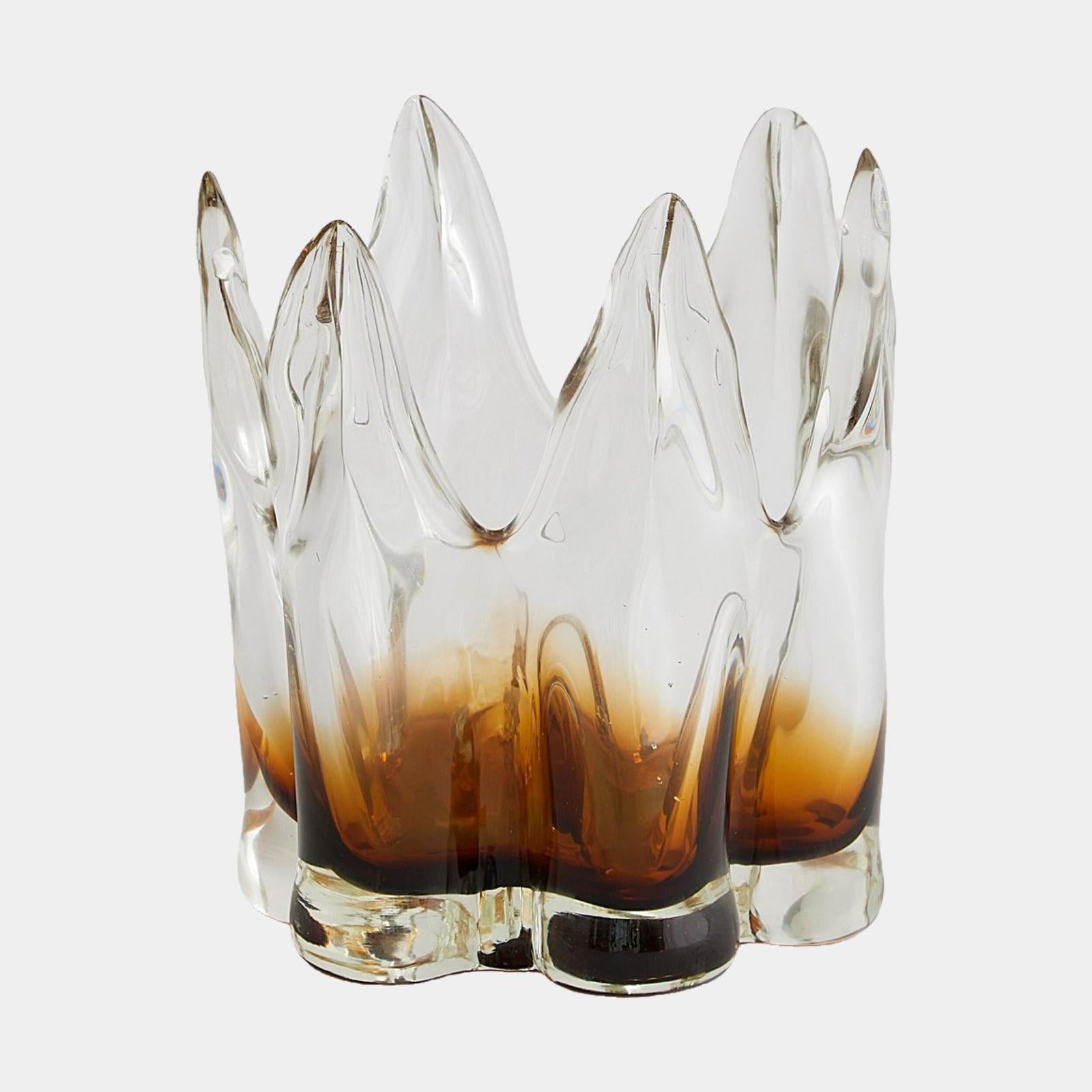 Global Views Rebound Six Point Glass Vase