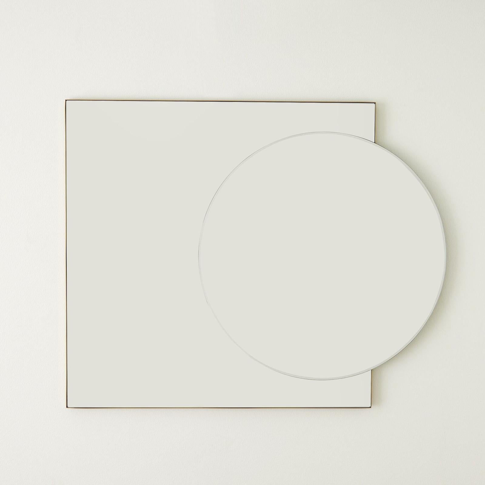 Global Views Mila Square/Circle Mirror Brushed Brass