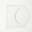 Global Views Mila Square/Circle Mirror Brushed Brass