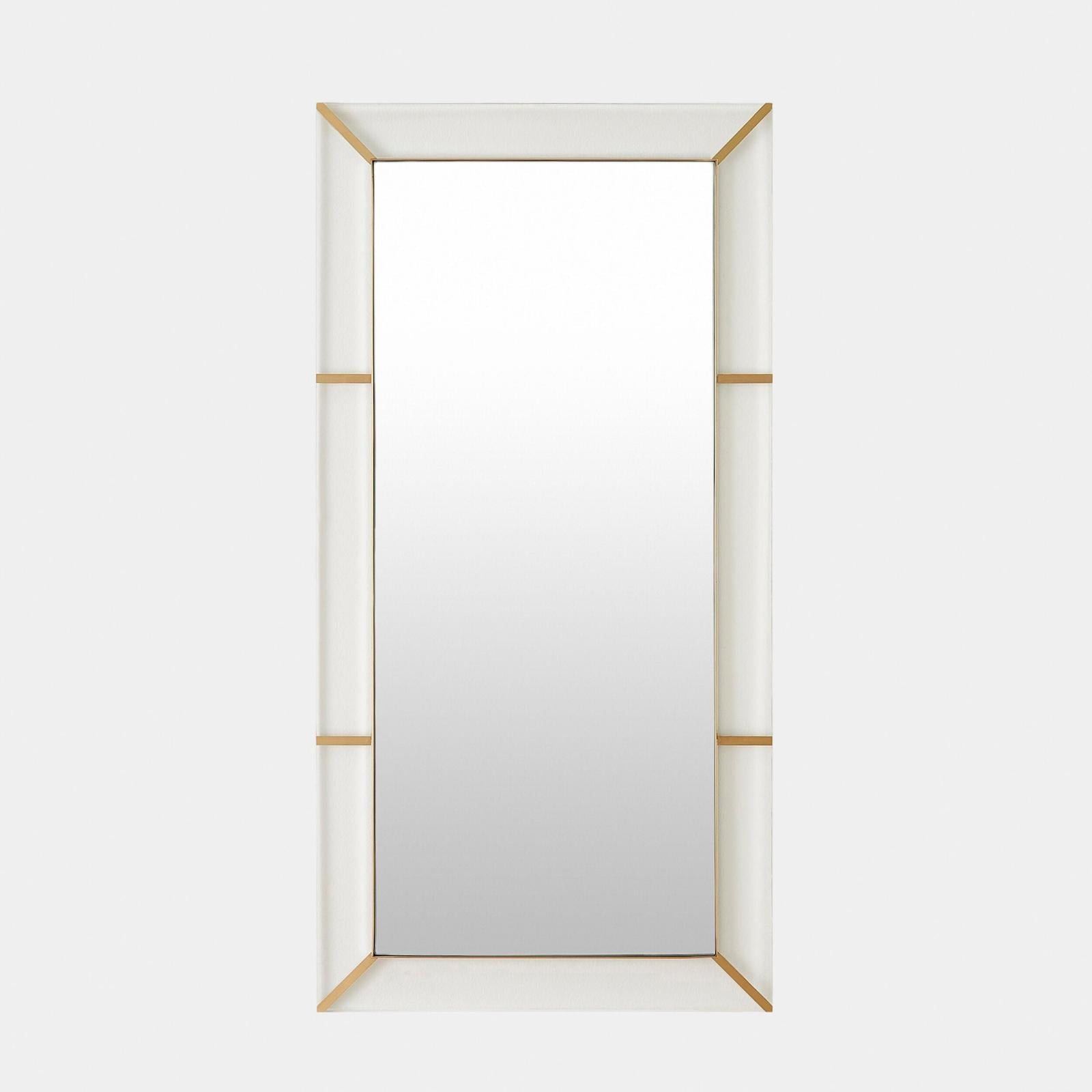 Global Views Asher Mirror Acrylic/Brushed Brass