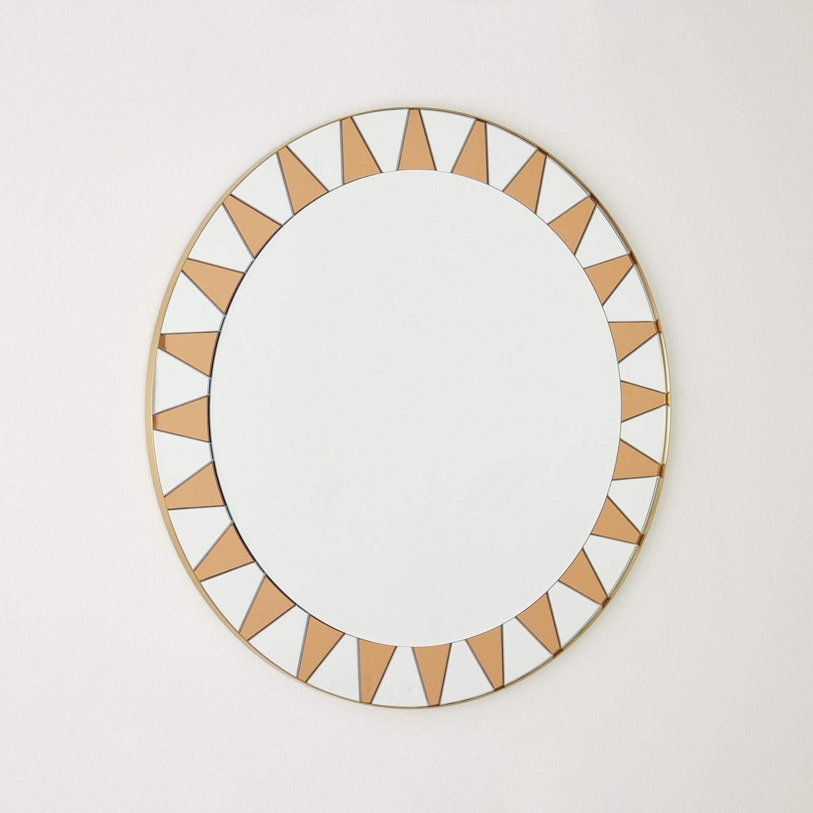 Global Views Sun Mirror Brass