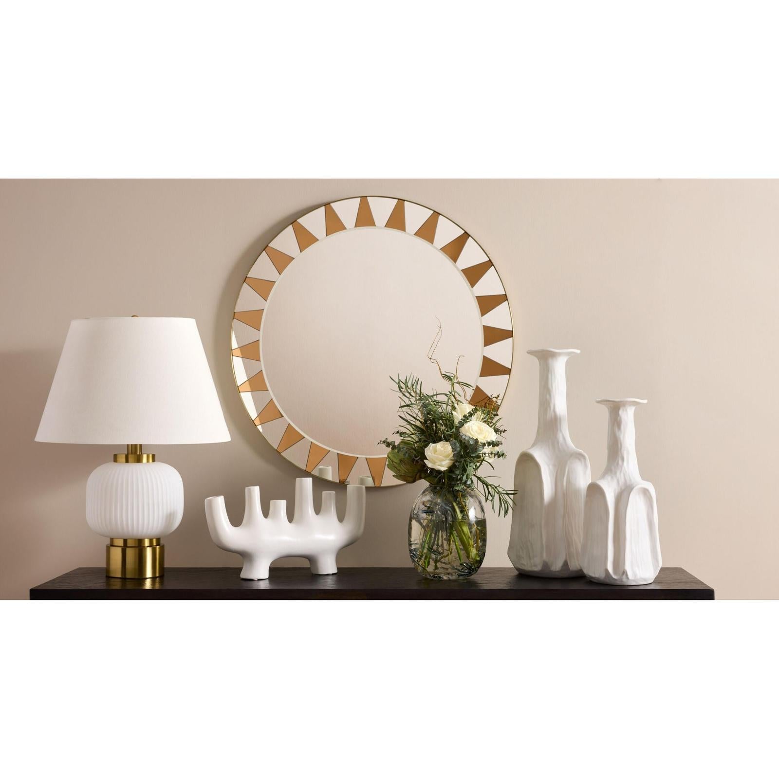Global Views Sun Mirror Brass