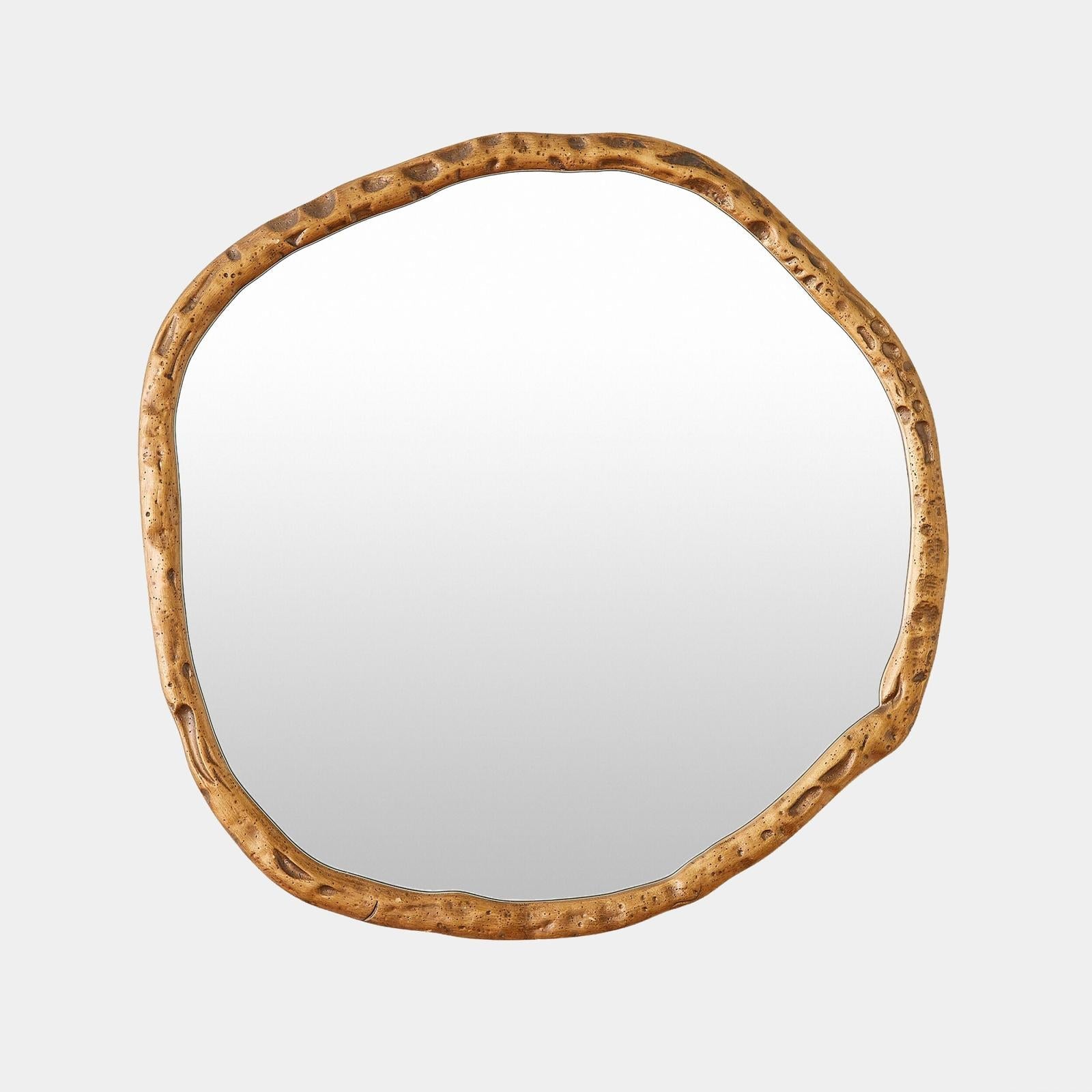 Global Views Fremmy Antique Brass Irregular Mirror