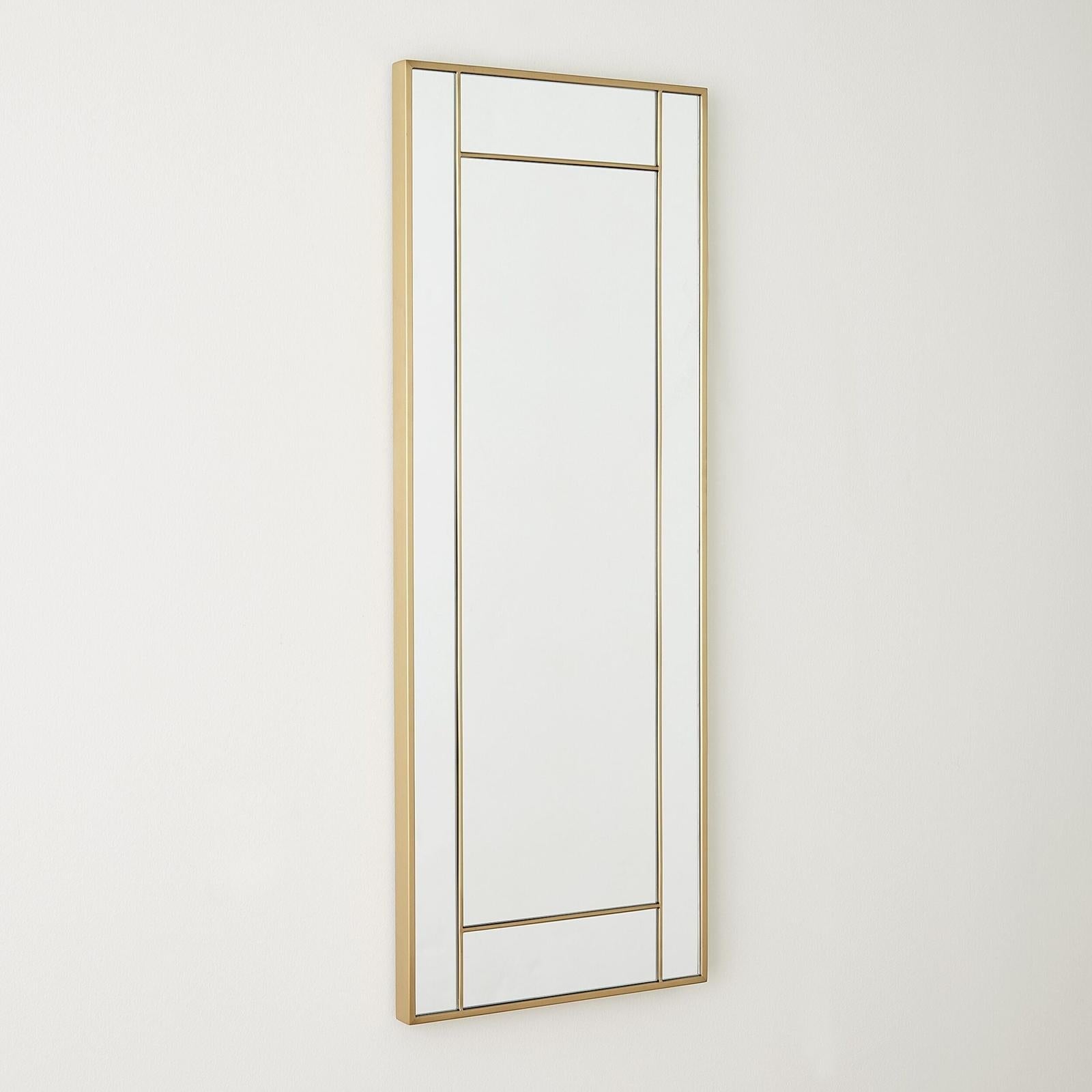 Global Views Block Framed Mirror Brass