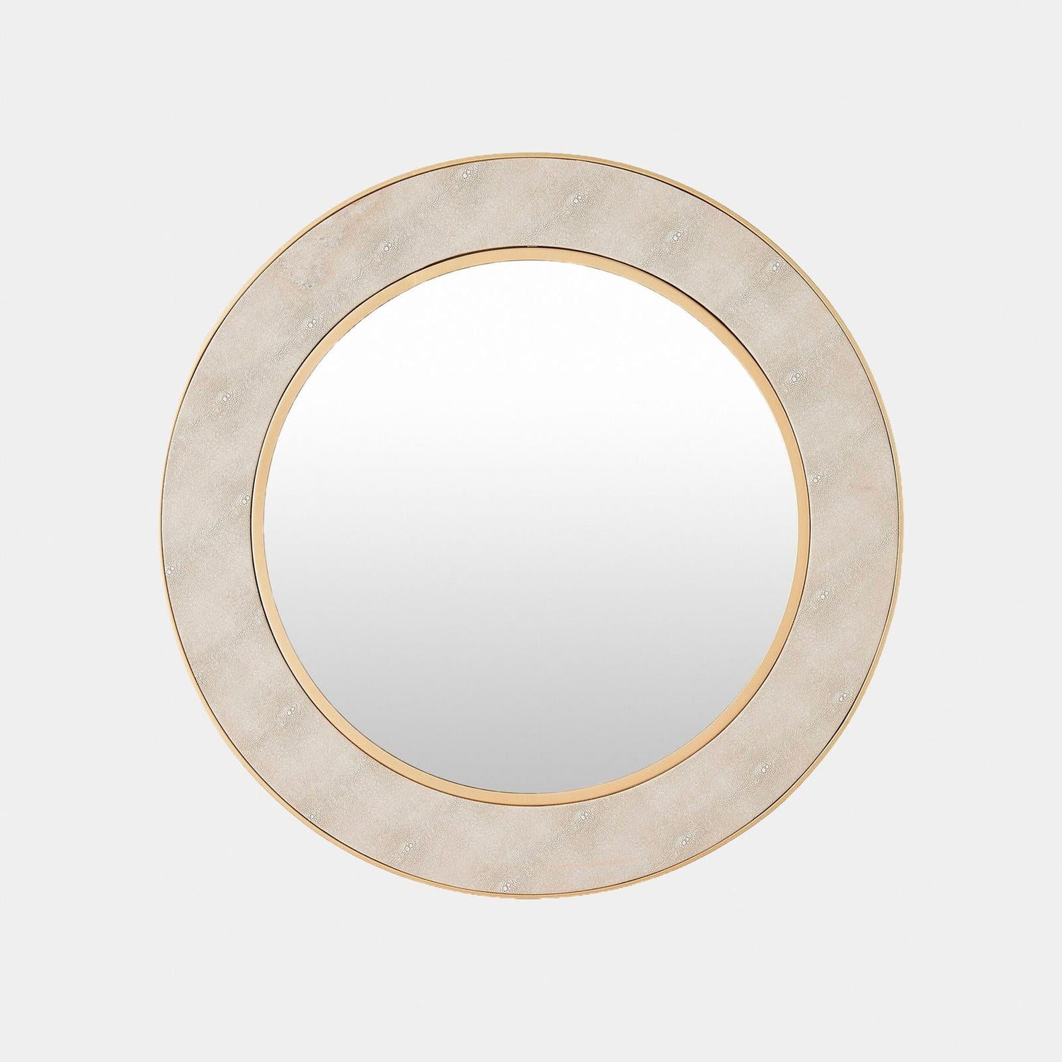 Global Views Rabson Mirror Faux Shagreen Gold