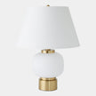 Global Views Global White Brass Table Lamp
