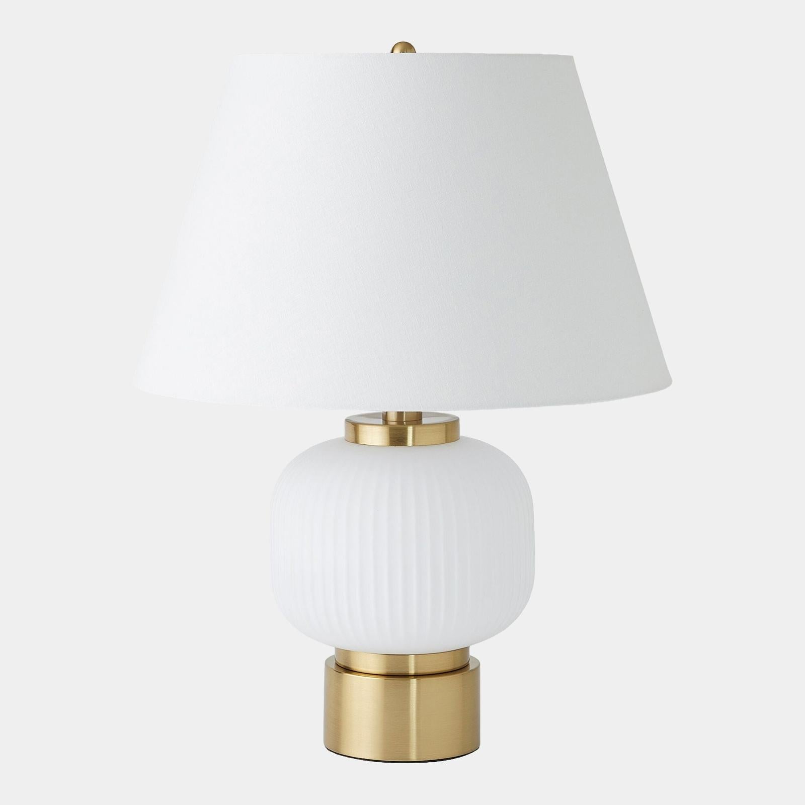 Global Views Global White Brass Table Lamp