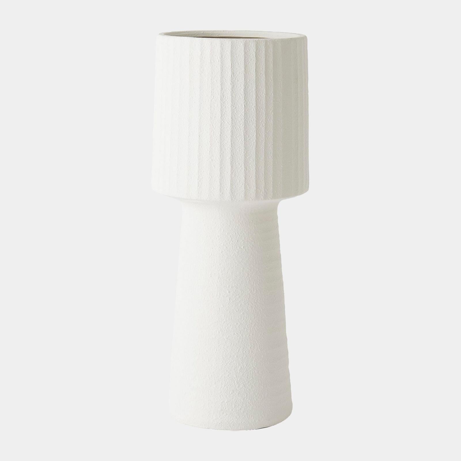 Global Views Torcia Tall Ribbed Top Vase
