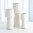 Global Views Torcia Tall Ribbed Top Vase
