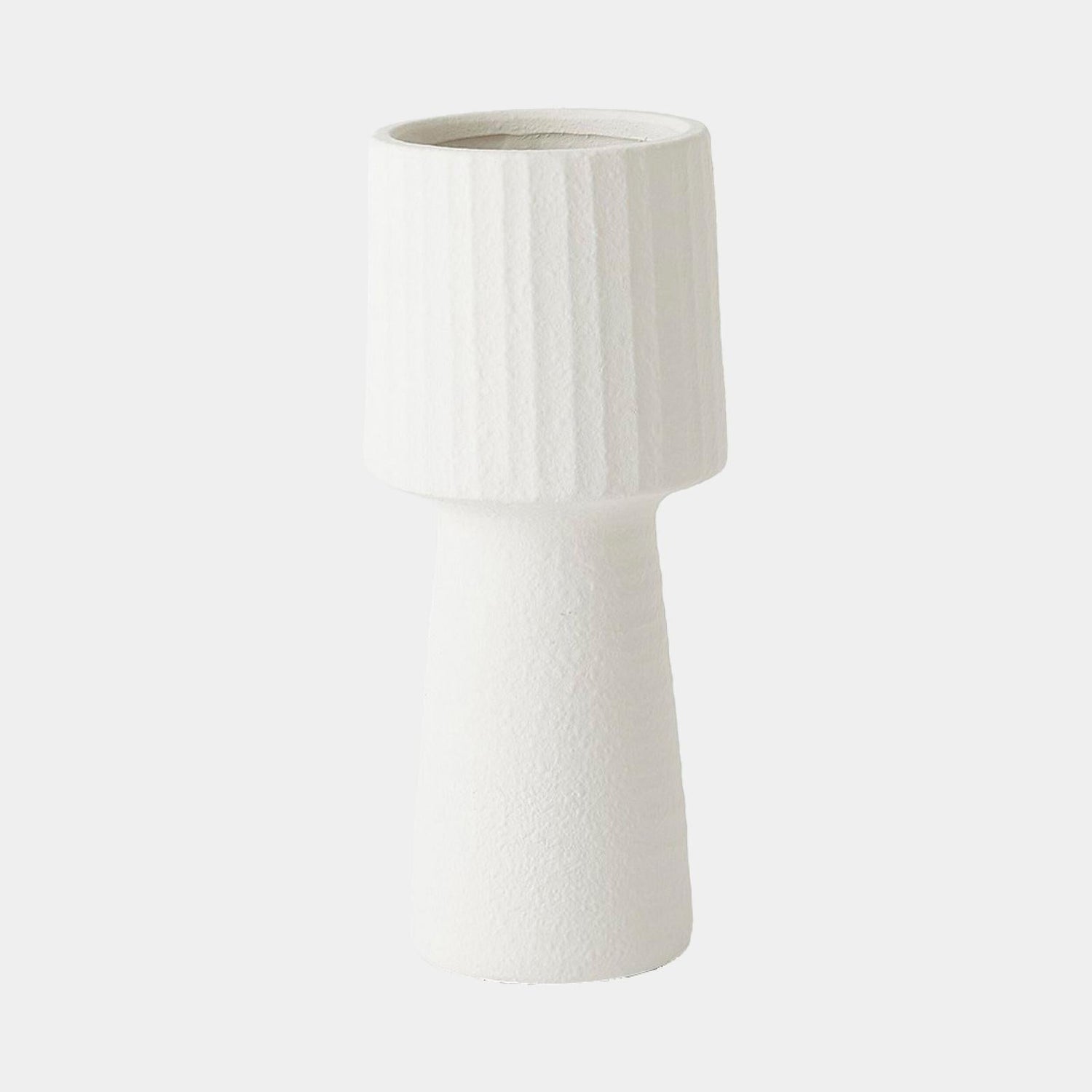 Global Views Torcia Tall Ribbed Top Vase