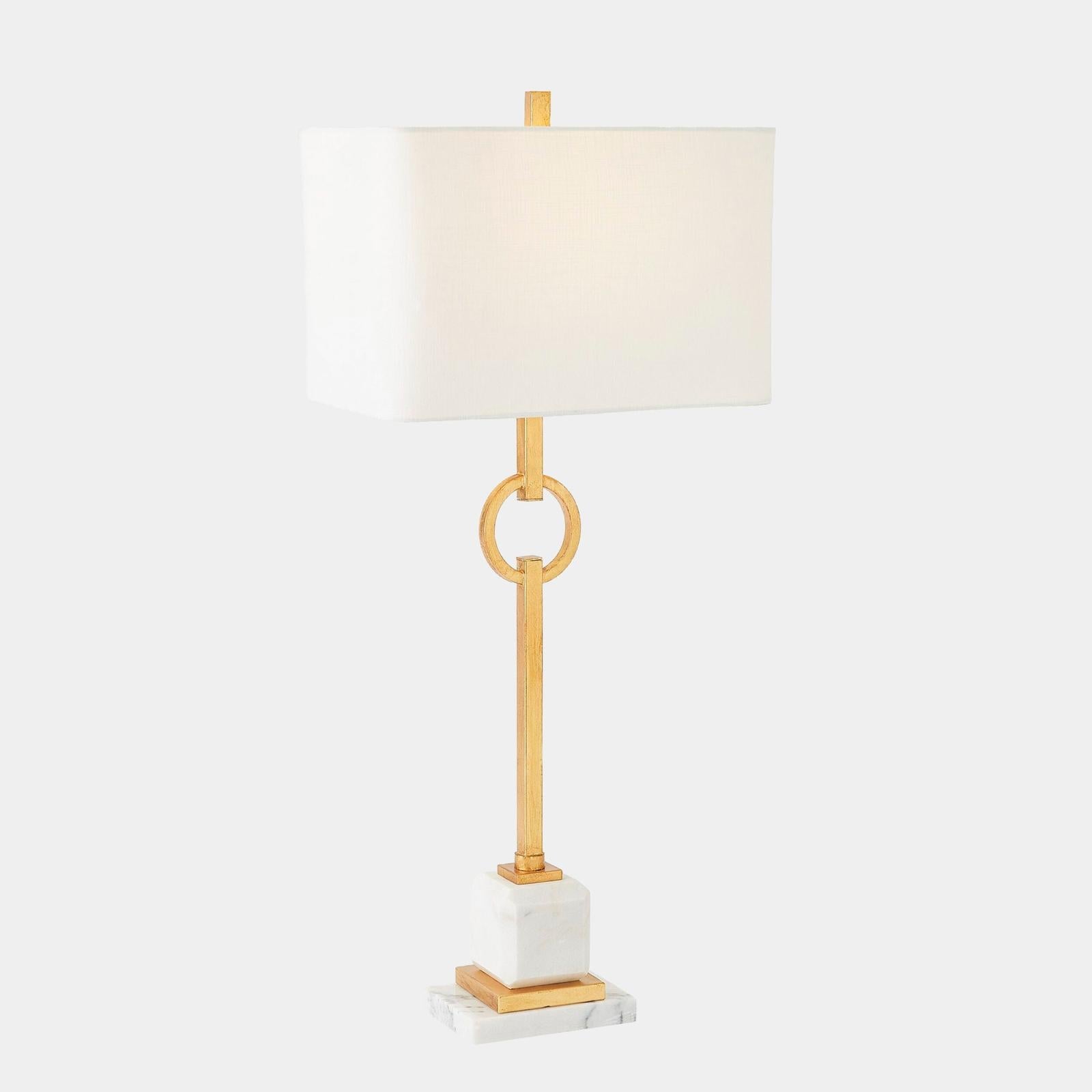 Global Views Top Ring Gold Leaf Table Lamp