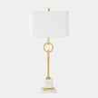 Global Views Top Ring Gold Leaf Table Lamp