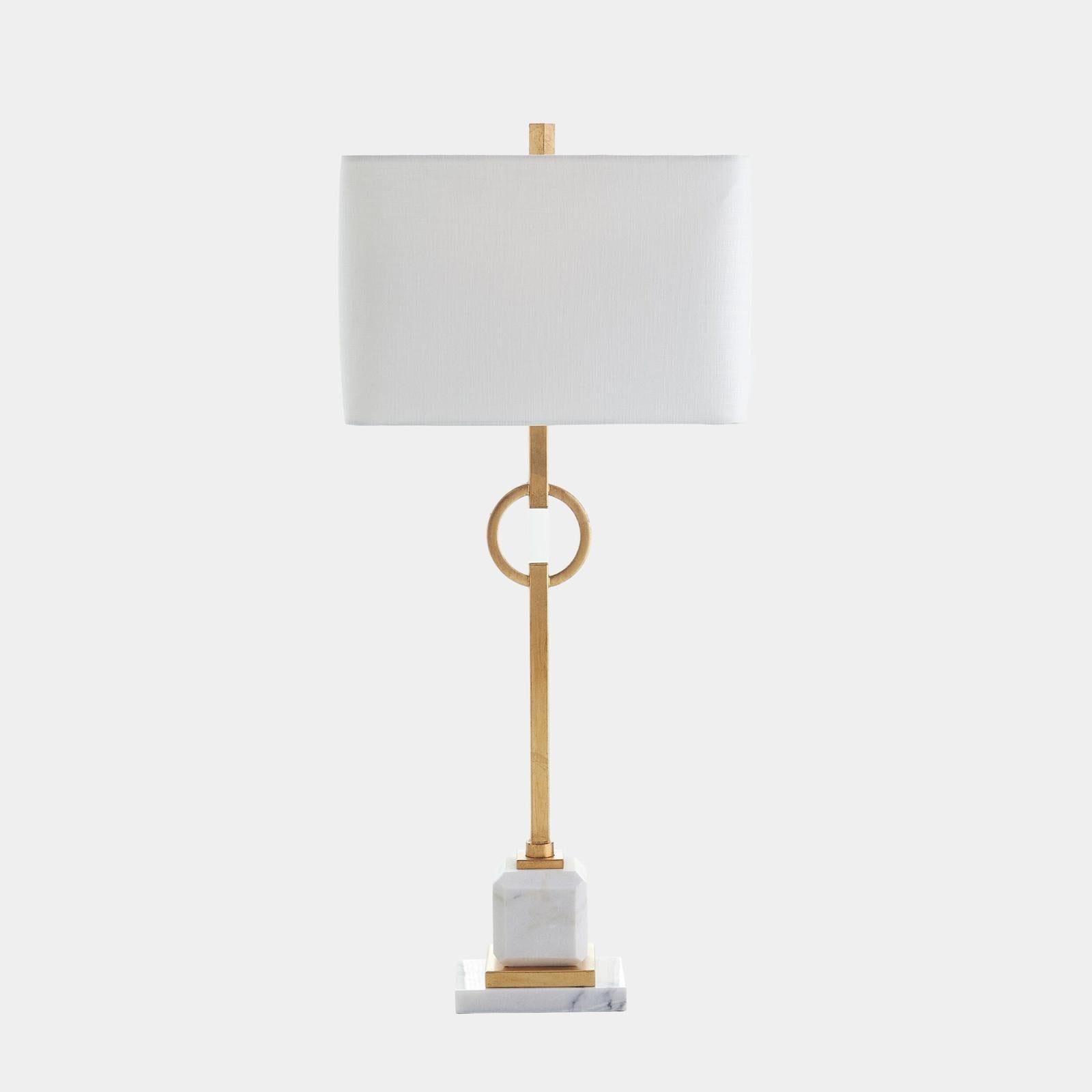 Global Views Top Ring Gold Leaf Table Lamp