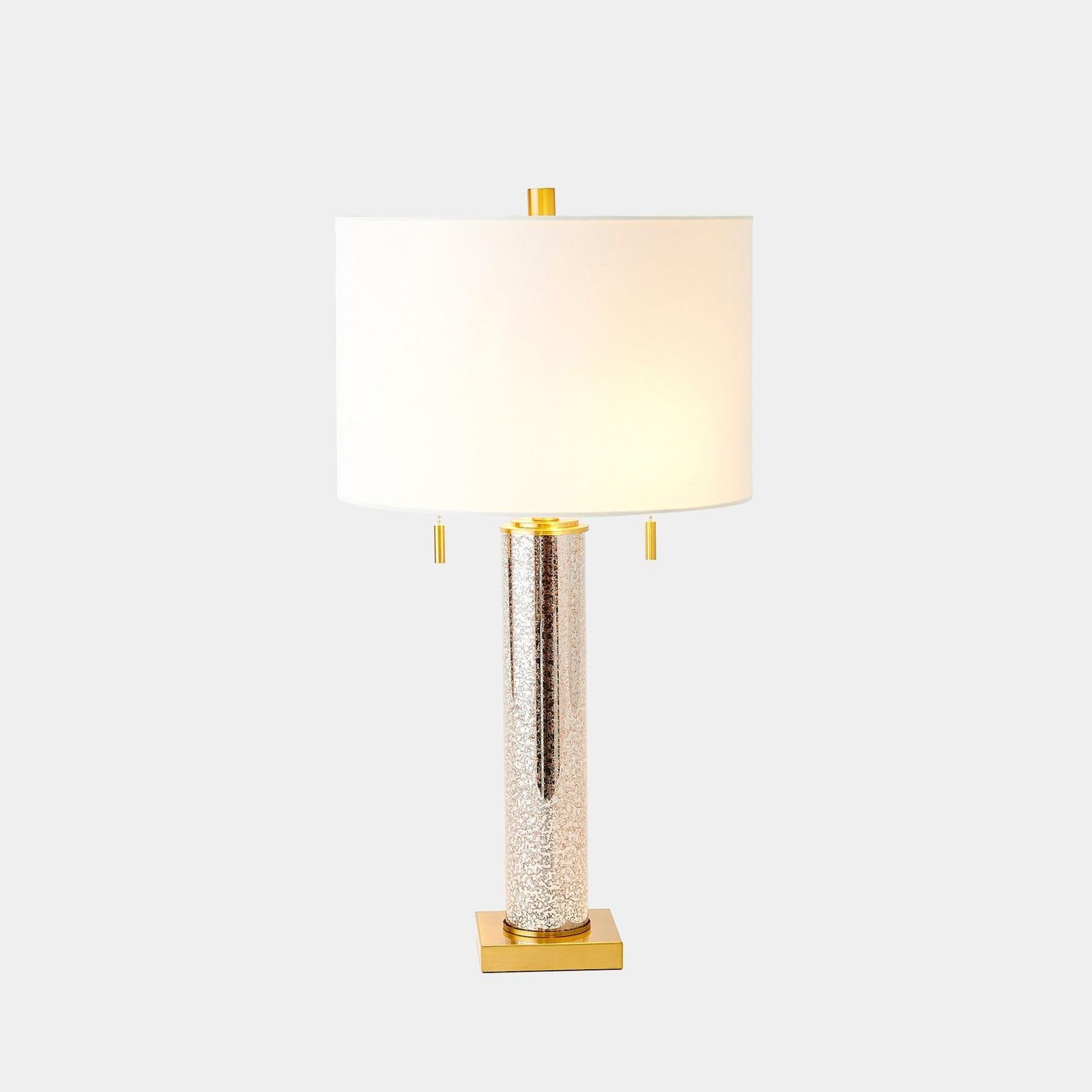Global Views Randall Silver Mercury Glass Table Lamp