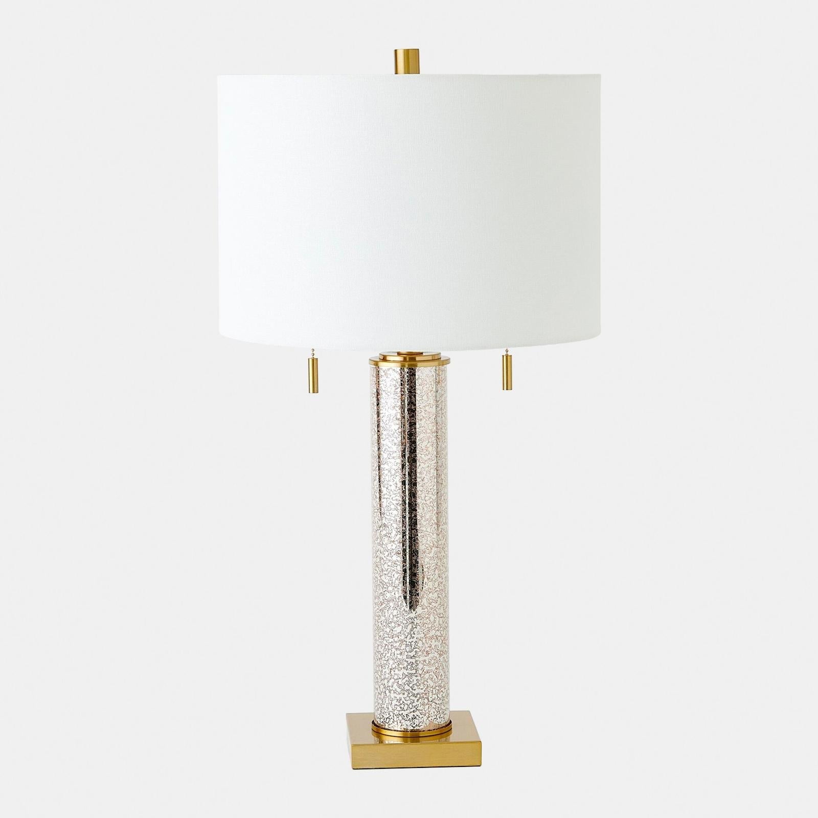 Global Views Randall Silver Mercury Glass Table Lamp