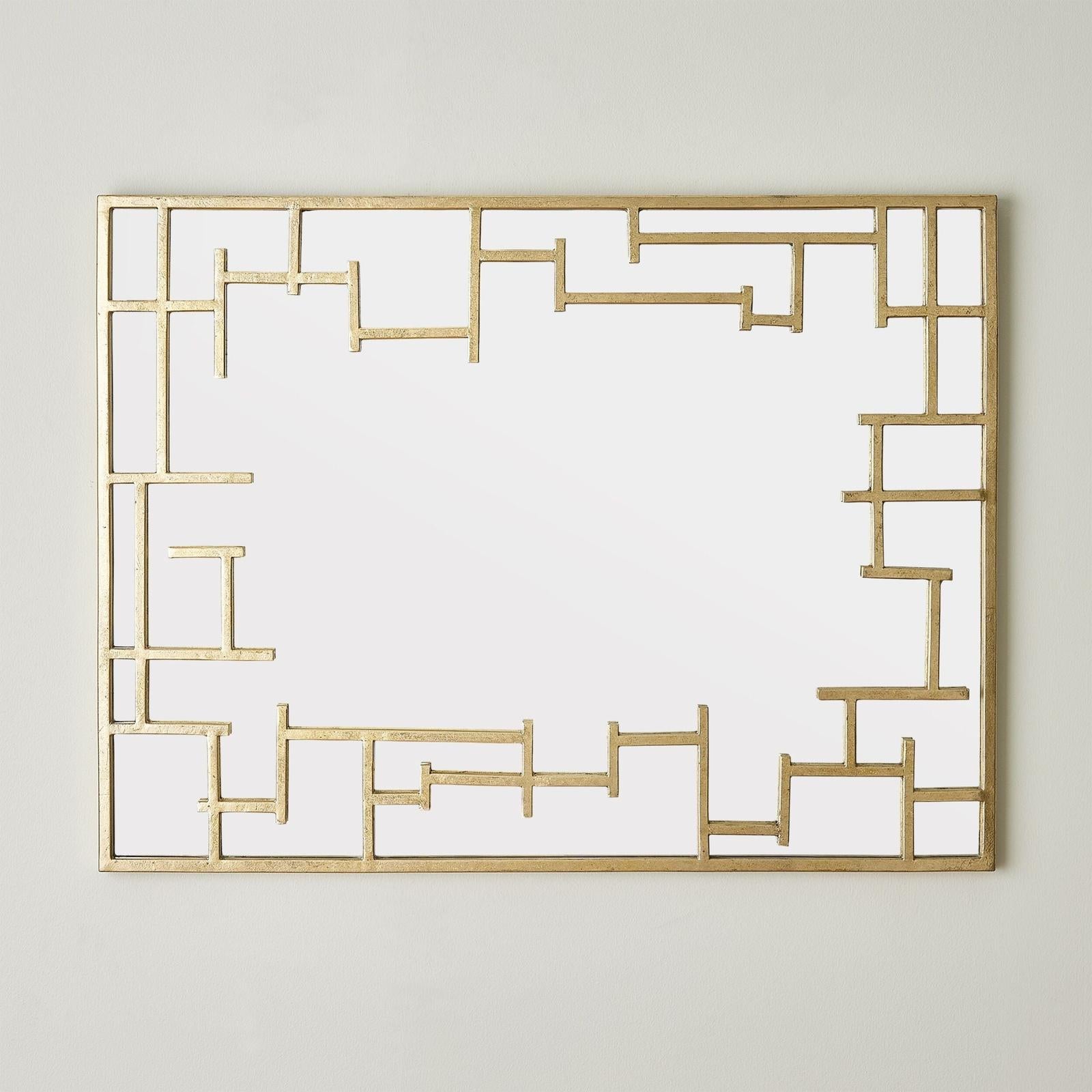 Global Views Jasmine Gold Leaf Wall Mirror