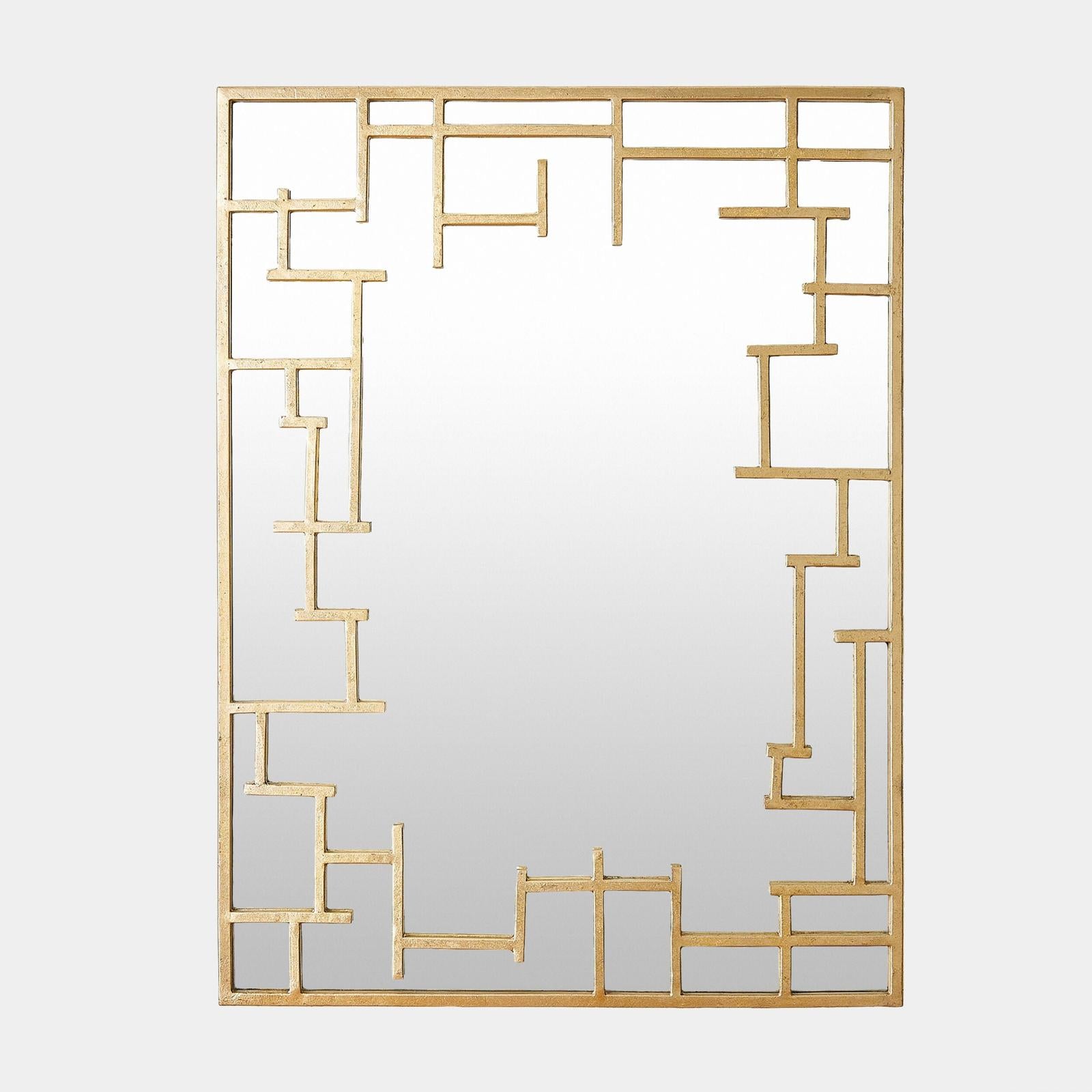 Global Views Jasmine Gold Leaf Wall Mirror