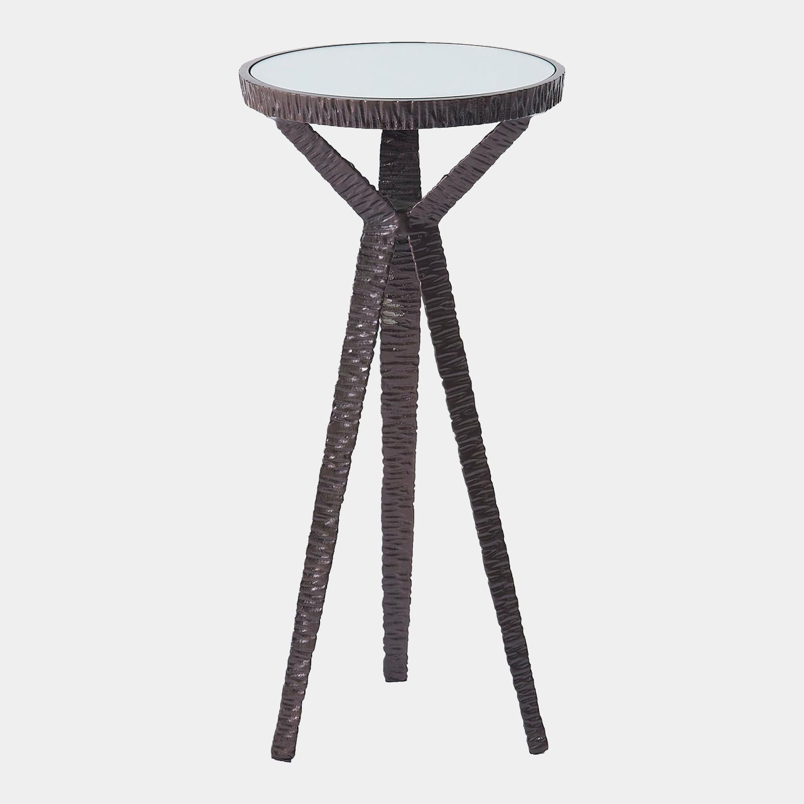 Global Views Gamgee Antique Bronze Round Drink Table