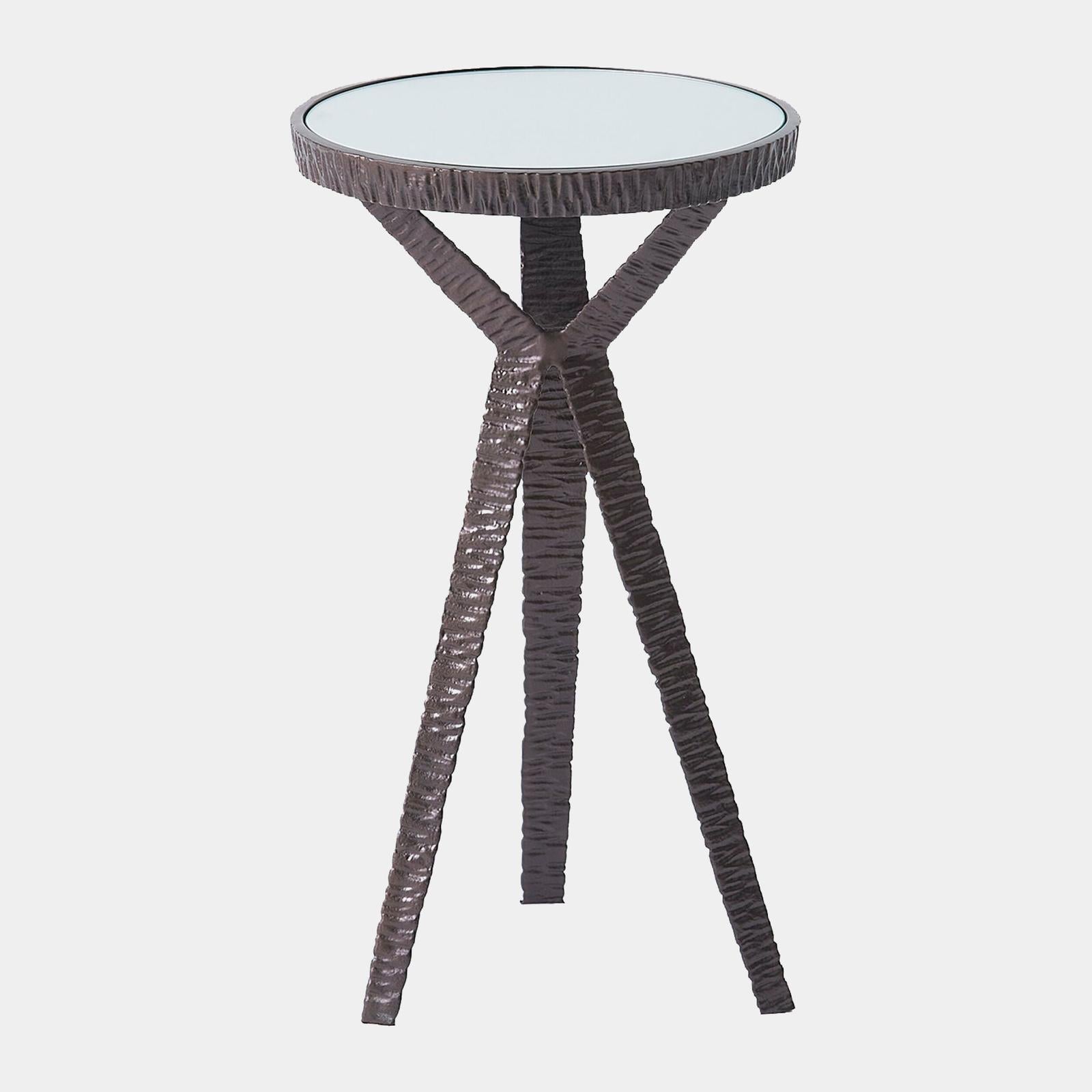 Global Views Gamgee Antique Bronze Round Drink Table