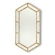 Global Views Sara Gold Leaf Bamboo Hexagon Mirror
