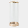 Global Views Banded Antique Brass Hurricane