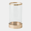 Global Views Banded Antique Brass Hurricane