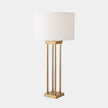 Global Views Four Pillar Satin Brass Table Lamp