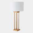 Global Views Four Pillar Satin Brass Table Lamp