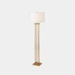 Global Views Four Pillar Satin Brass Floor Lamp