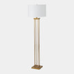 Global Views Four Pillar Satin Brass Floor Lamp