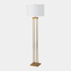 Global Views Four Pillar Satin Brass Floor Lamp