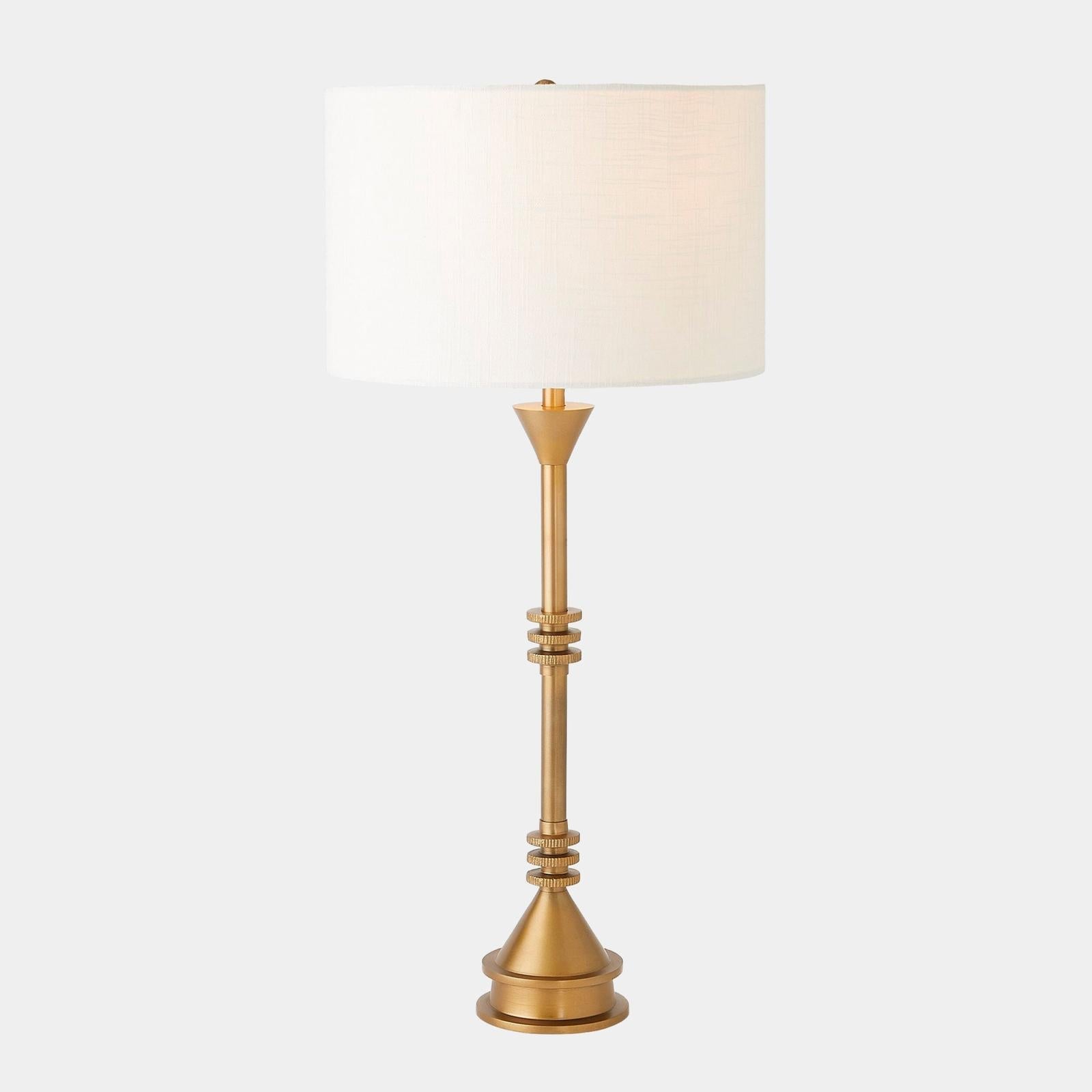 Global Views Gear Antique Brass Table Lamp