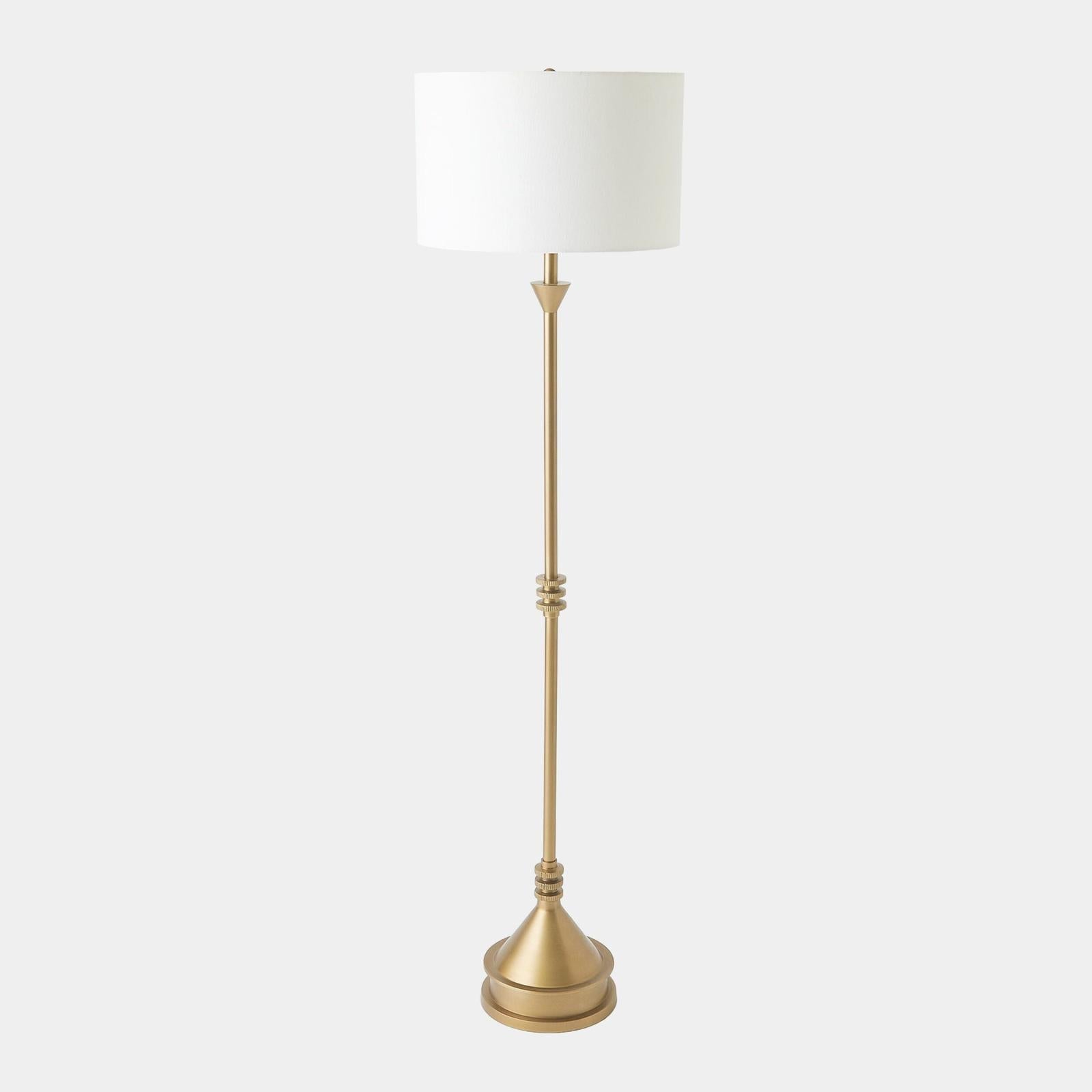 Global Views Gear Antique Brass Floor Lamp